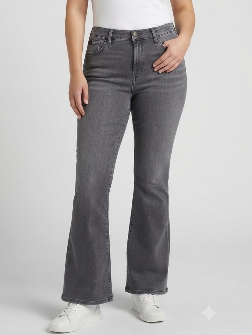 Lee Jeans Mid Rise Flare Legendary Style Jeans GRAY Size 14 Medium NEW